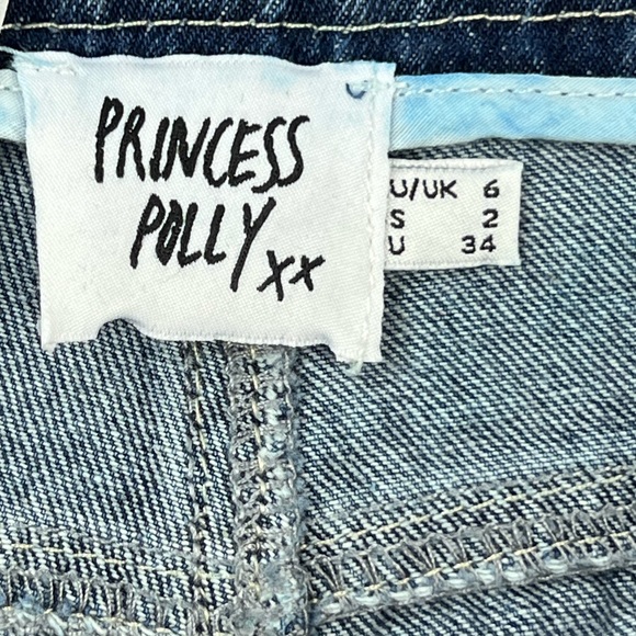 Princess Polly High Waist Button Up Straight Leg Jeans Sz: U/UK:6 / US: 2 /U: 34 - Picture 16 of 16